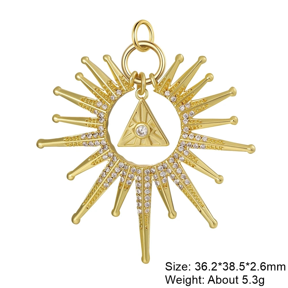 Luxury 18K gold plated DIY jewelry charms kit for bracelets necklaces spiritual and meaningful design accessories