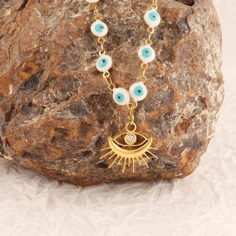 Turkish eye spiritual necklace gift for men and women protection jewelry