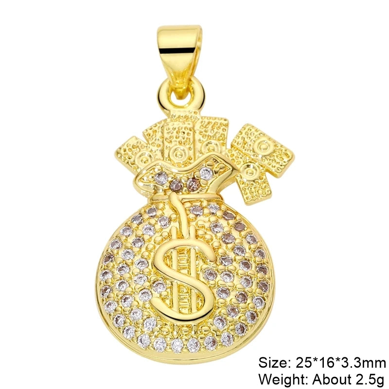 18K gold plated spiritual charms collection Tree of Life evil eye moon star Hamsa, money charm
