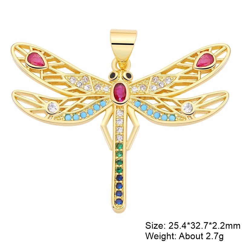 Creative DIY jewelry charm set with spiritual symbols gold plated pendants