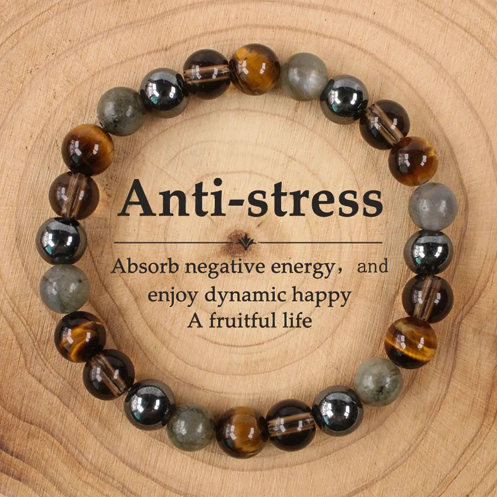 Crystal energy bracelet used for meditation and spiritual practices to enhance focus, calm, and inner clarity