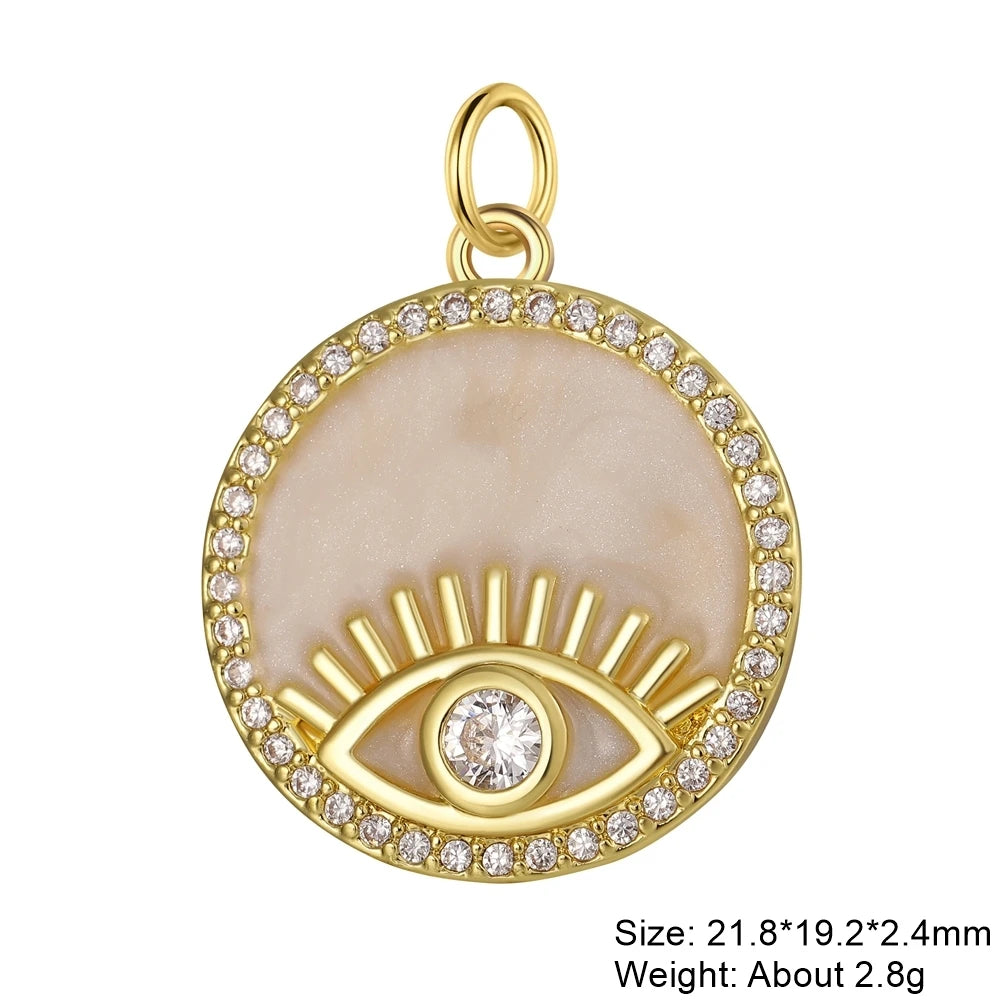 Gold plated love heart charm pendant for jewelry making DIY accessories