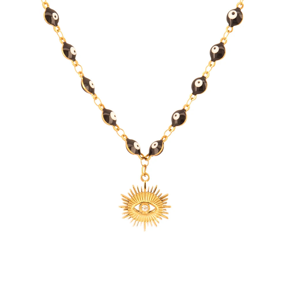 Turkish lucky evil eye necklace gift for protection and positive energy